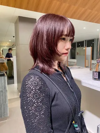 ミディアム 🎀透明感× 暖色カラーつな🎀のヘアスタイル