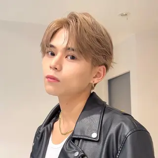 ミディアム カラー メンズ 岡田大志🇰🇷 中/韓メンズヘアのヘアスタイル