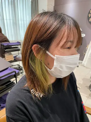 ミディアム カラー eins.hair所属・過去一の柔髪ヘア 🌿einshairのヘアスタイル