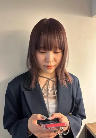 セミロング 酒徳 唯斗のヘアスタイル