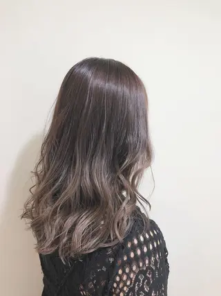 ロング カラー パーマ 梅木 潤【韓国ヘア/ 艶髪/透明感カラー】のヘアスタイル
