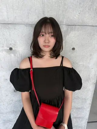 ミディアム カラー 誰よりも丁寧なカット 🍀小林輝のヘアスタイル