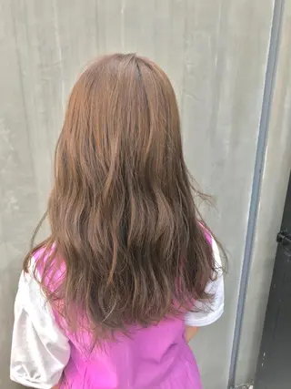 ロング カラー 赤み消し韓国ヘア レイヤー縮毛🤍渡邉のヘアスタイル