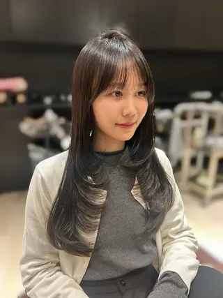 ロング 🎀大竹美侑/顔まわ りカット/レイヤーのヘアスタイル