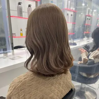 ミディアム トレンドモテカラー 🩷色落ちまで可愛くのヘアスタイル