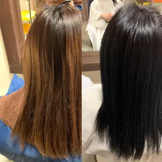 セミロング カラー 田中 鈴乃のヘアスタイル