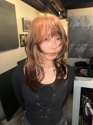 ミディアム カラー givet所属・心斎橋/デザインカラ ー/海外風/ナツミのヘアスタイル