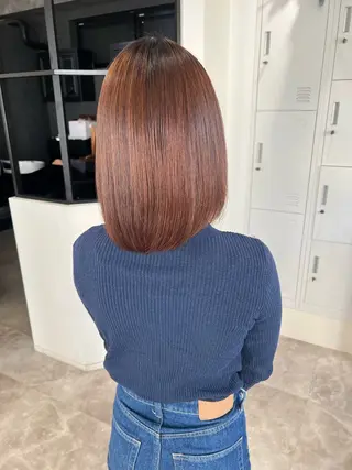 ミディアム パーマ 黒阪 なみのヘアスタイル