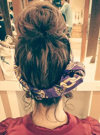 ヘアアレンジ セミロング ヘアセット/髪質改善 /カラー/TADOのヘアスタイル