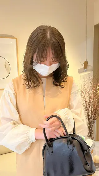 ミディアム カラー 柔らかベージュ🩰/ 新潟駅/くるみのヘアスタイル