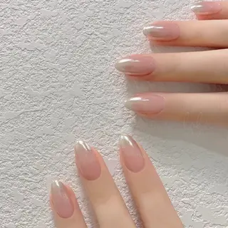 ネイル フィルイン、長さ出し 深爪矯正のネイルデザイン