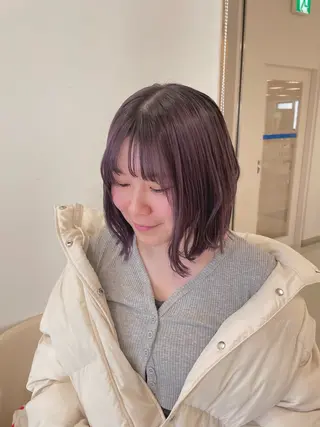 ミディアム カラー 透明感ワンカラー🎀 レイヤー/AOのヘアスタイル
