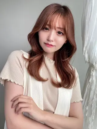 ロング カラー 🫧ナオ🫧 /韓国 ヘア/ マンツーマンのヘアスタイル