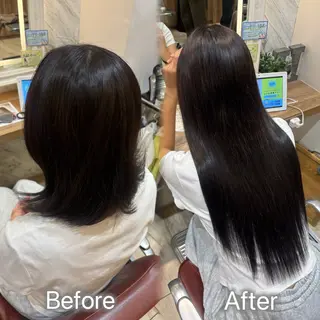 ロング カラー ヘアアレンジ メンズ シールエクステ🎀 羽エクステ🌙しぇるのヘアスタイル