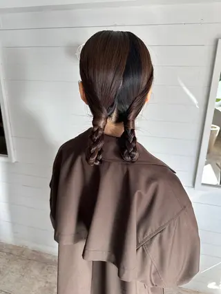 セミロング 宮﨑 あかねのヘアスタイル