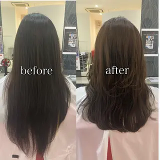 セミロング salowin所属・ハイトーンカラー 馬場みなみのヘアスタイル