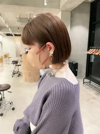 ショート カラー ヘアアレンジ ミニボブ/ブリーチ 🌈MISATOのヘアスタイル