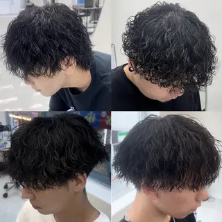 パーマ メンズ ニュアンス/フェザー /ウルフ/伶馬のヘアスタイル