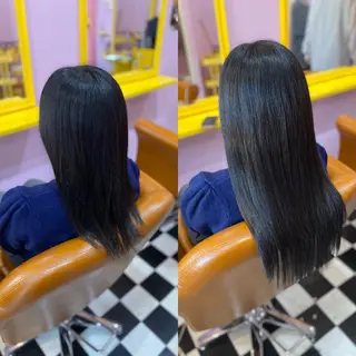 セミロング チビ編み込みエクステ どぅ〜す/YUIのヘアスタイル