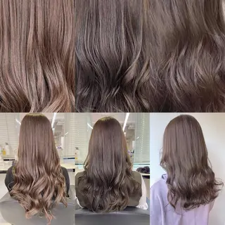 セミロング カラー EMIL/上野駅近 /ブリーチ縮毛矯正のヘアスタイル