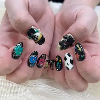 ミディアム ネイル 池袋痛ネイル Nok. 渡辺のネイルデザイン