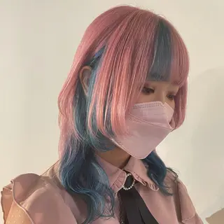 ロング カラー ヘアアレンジ キッズ マツエク・マツパ アイブロウ 透明感カラー/推しカ ラー☁️JURAのヘアスタイル