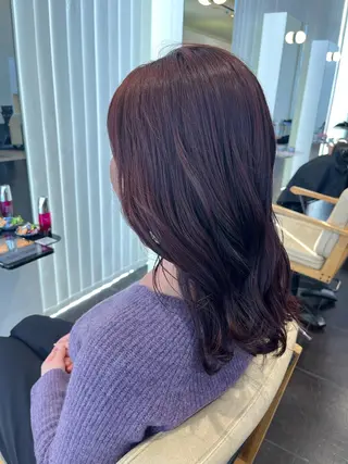 セミロング カラー 中村 彩奈のヘアスタイル