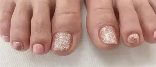 ネイル I-nailロング /ワンホン/キラキラのネイルデザイン