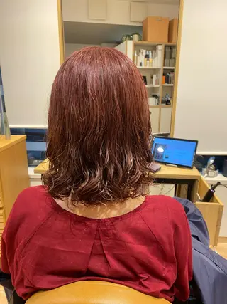 ミディアム パーマ ❤️パーマ美容師✂︎ 井口美緒のヘアスタイル