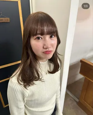 ミディアム NAGISA 🎀透明感カラー🎀のヘアスタイル