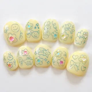 ネイル いちごパフェ ゆいのネイルデザイン