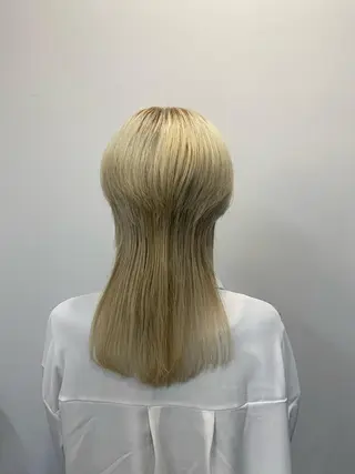 ミディアム sunc所属・梅田l大人韓国ヘア レイヤー×艶カラーのヘアスタイル