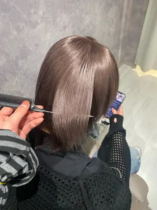 ショート カラー メンズ rilas博多所属・jyui/原宿 ハイトーン/デザインのヘアスタイル