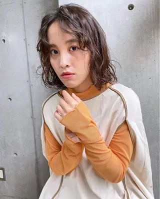 ミディアム カラー パーマ GO TODAY SHAiRE SALON表参道Polaris店所属・暖色カラー/ピンク カラー/HARUKAのヘアスタイル