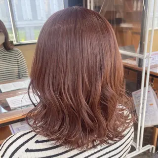 ミディアム カラー 梅田美容室 山崎海波のヘアスタイル