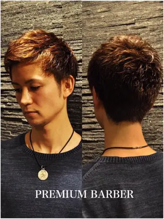 ショート ミディアム カラー パーマ メンズ 山田 香菜のヘアスタイル