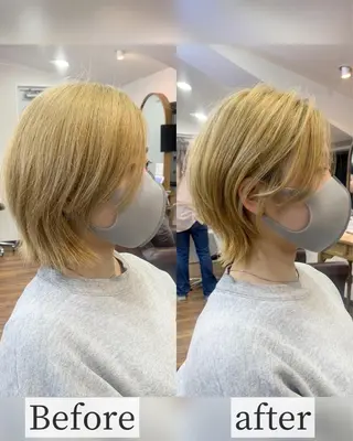 ショート カラー 縮毛矯正/ショート/ レイヤー/畑中正敏のヘアスタイル