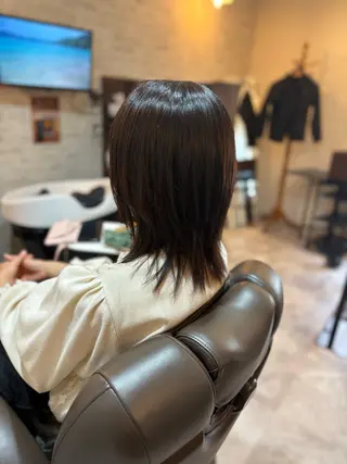 ミディアム ツヤ髪専門美容師 桑原　和誠のヘアスタイル