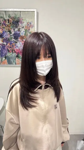 ミディアム CIERA.南船場所属・yuna🧡/心斎橋 ハイトーン/ブリーチのヘアスタイル