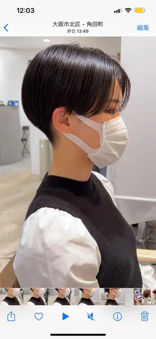 ショート 顔まわりカラー特化 赤津百合絵のヘアスタイル