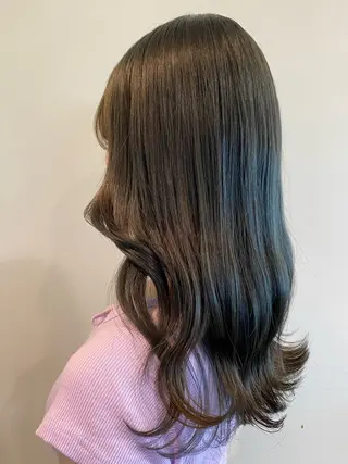 セミロング カラー knock【ノック】所属・烏丸韓国ヘア🇰🇷 ayaka🎀のヘアスタイル
