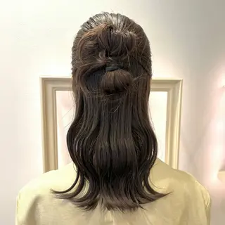 セミロング ヘアアレンジ 艶髪/柔らかカラー /アレンジ🪞あまにのヘアスタイル