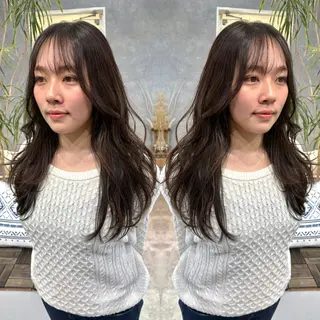 セミロング 海外レイヤーカット 🇺🇸山村拓士のヘアスタイル