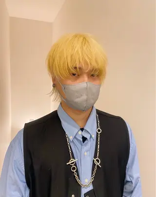 ショート カラー デザインパーマ 藤田和樹のヘアスタイル