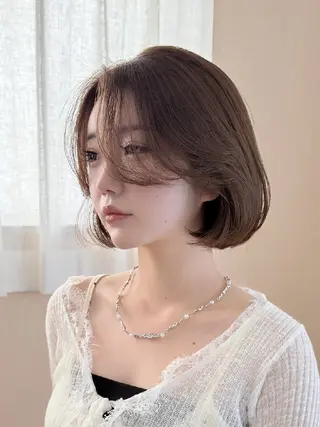 カラー ショート 髪質改善/韓国ヘア /透明感カラー🧸のヘアスタイル