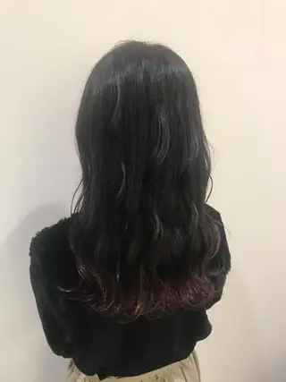 ロング カラー 阿部 響香のヘアスタイル
