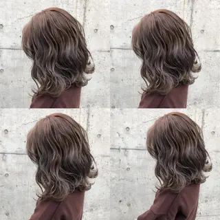セミロング カラー パーマ ヘアアレンジ メンズ キッズ ネイル マツエク・マツパ メンズ人気NO,1 Genieジーニーのヘアスタイル