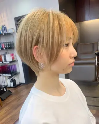ショート 縮毛矯正/ショート/ レイヤー/畑中正敏のヘアスタイル
