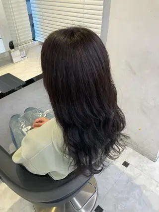 ミディアム カラー EMIL/上野駅近 /ブリーチ縮毛矯正のヘアスタイル