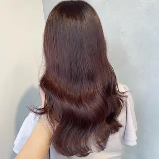 セミロング カラー ブリーチなし Wカラー🩷星野翔太のヘアスタイル